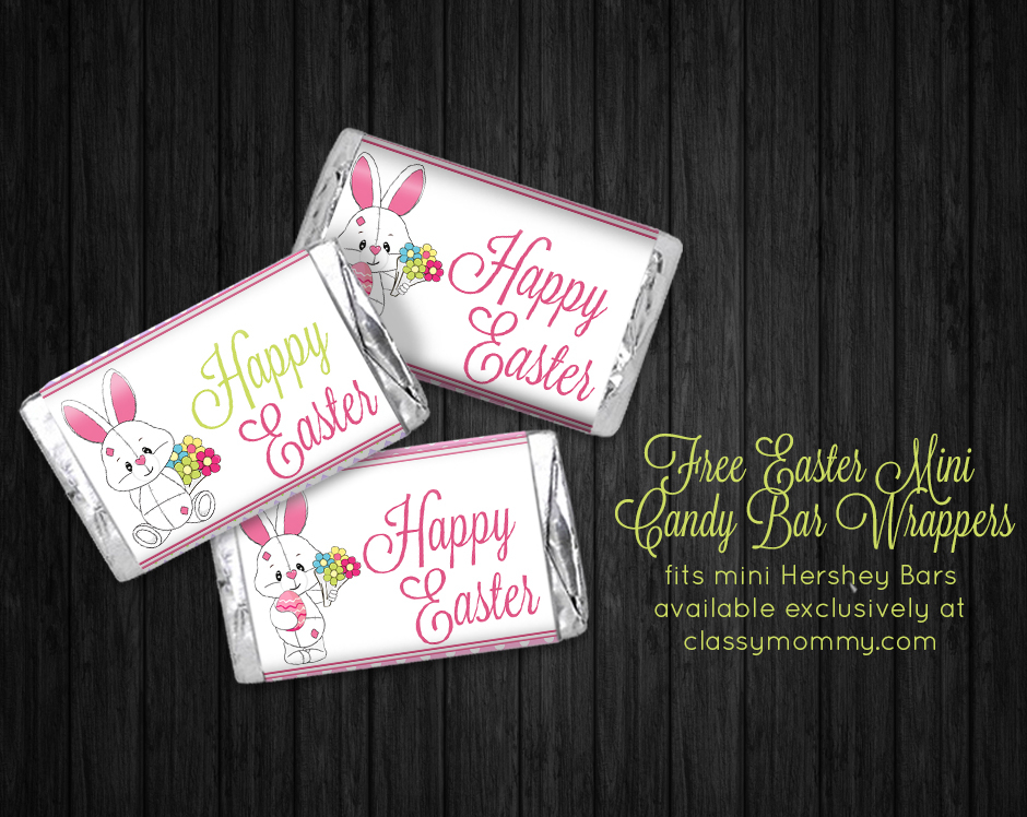 Free Printable Easter Candy Bar Wrappers Classy Mommy