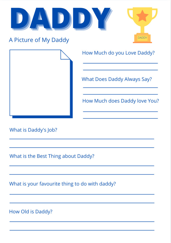 Free Printable Father s Day Questionnaires Me Them And The Others