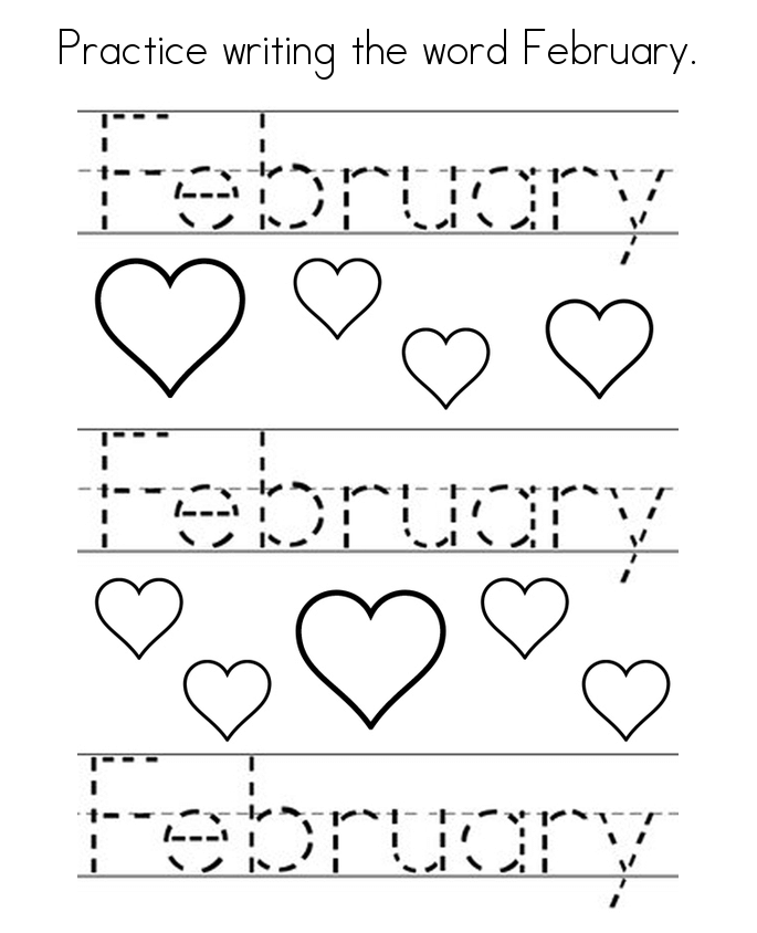 Free Printable February Worksheets Printable Word Searches