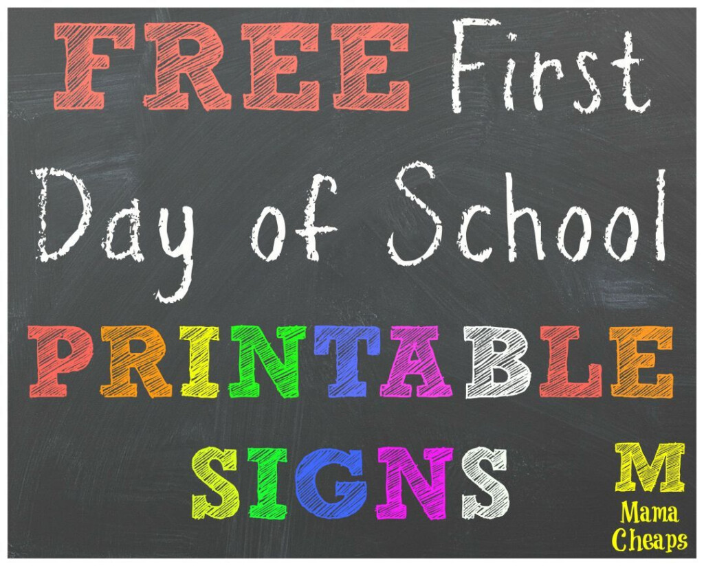 Free Printable First Day Of Pre School Signs With Fillout Blanks 