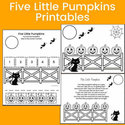 Free Printable Five Little Pumpkins Sitting On A Gate Printable