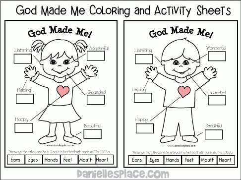 Free Printable God Made Me Coloring Page