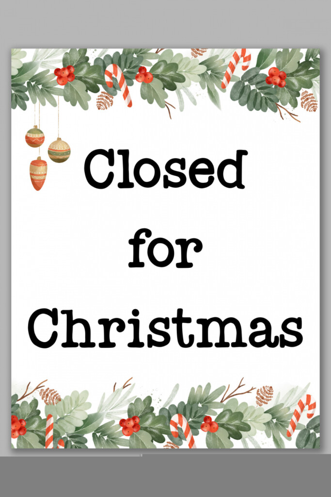 Free Printable Holiday Closed Signs For Businesses FREE Printable HQ
