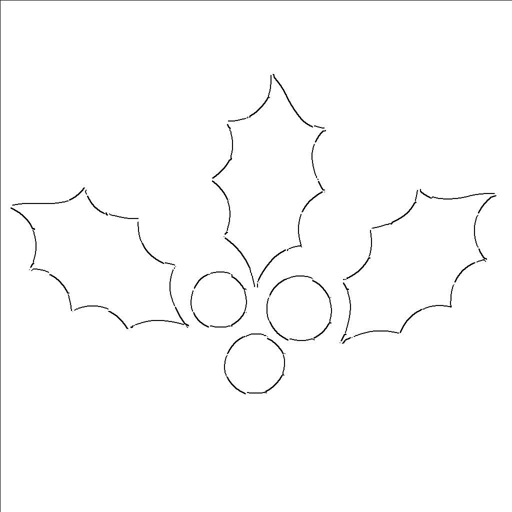 Free Printable Holly Leaf Template Social Media Template