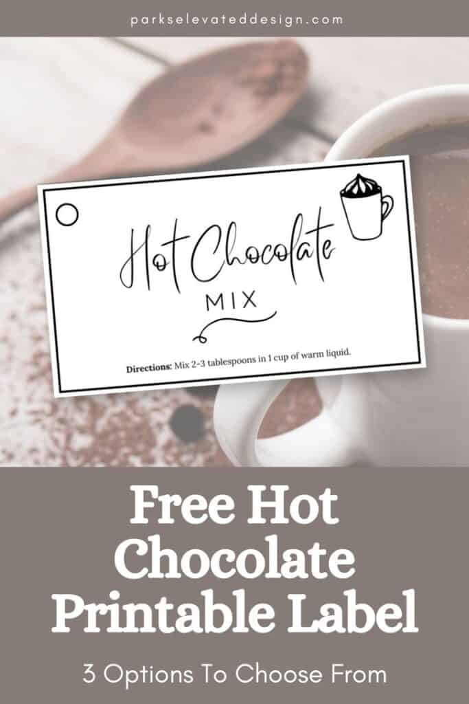 Free Printable Hot Chocolate Labels With DIY Recipe Parks Elevated 