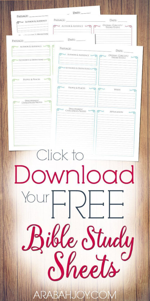 Free Printable Kjv Bible Study Lessons Printable Sight Words List