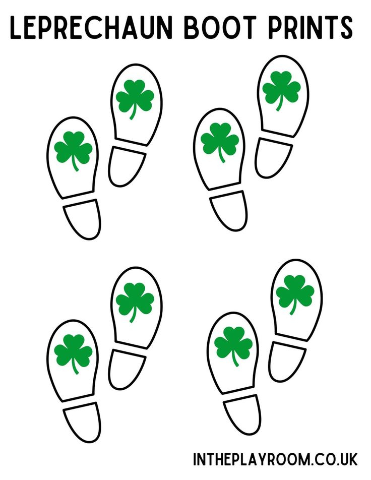 Free Printable Leprechaun Footprints And Bootprints In 2024 