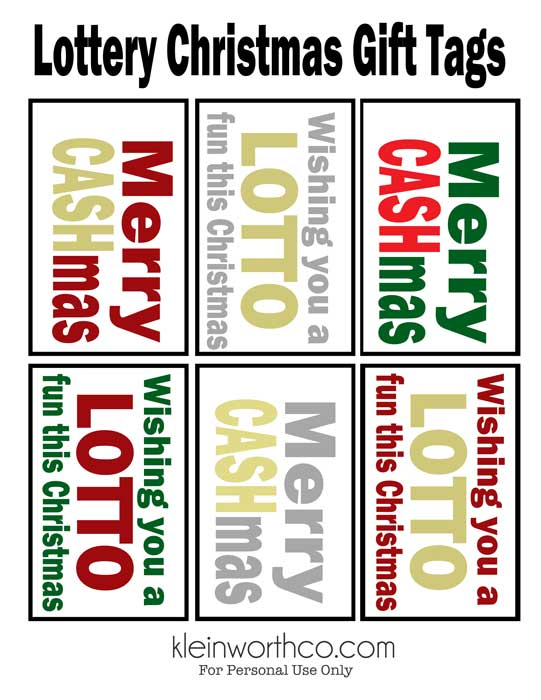 Free Printable Lottery Ticket Gift Tag Printable Templates