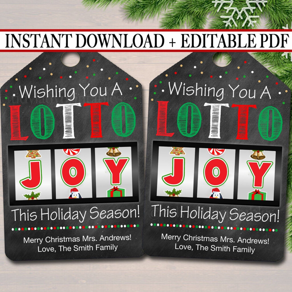 Free Printable Lottery Ticket Gift Tag Printable Word Searches