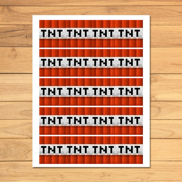 Free Printable Minecraft Tnt