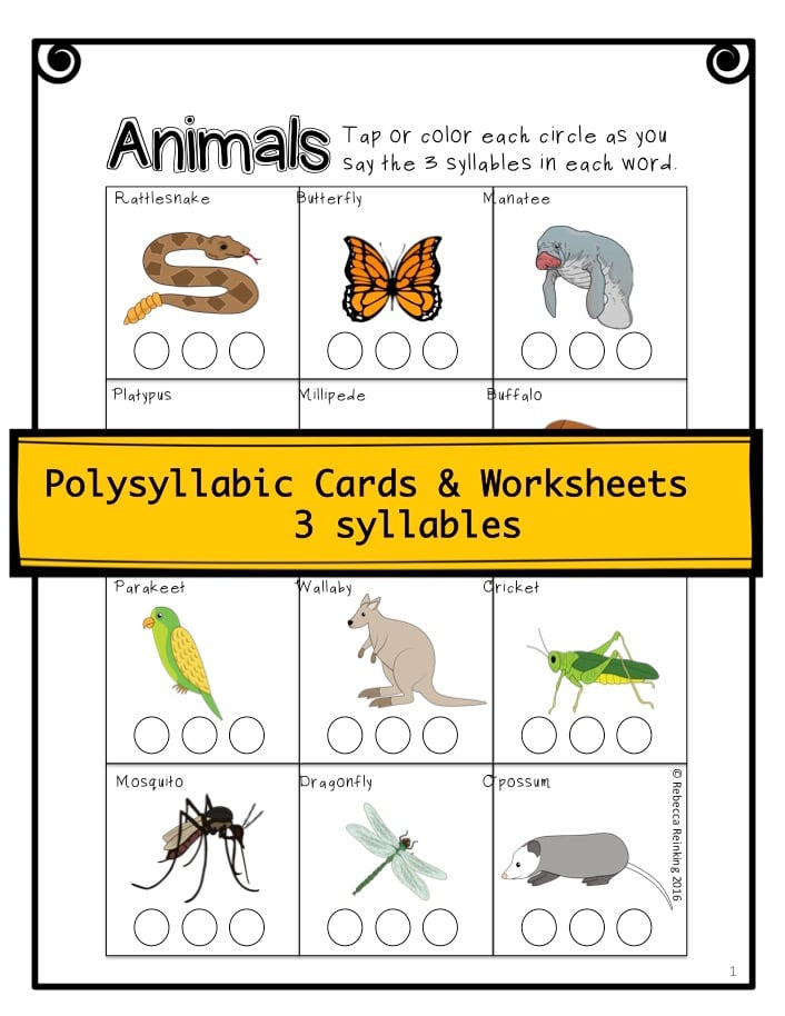 Free Printable Multisyllabic Words Worksheets