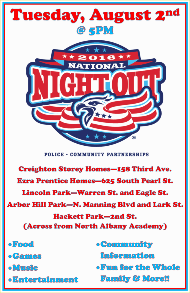 Free Printable National Night Out Flyer Template Printable Templates