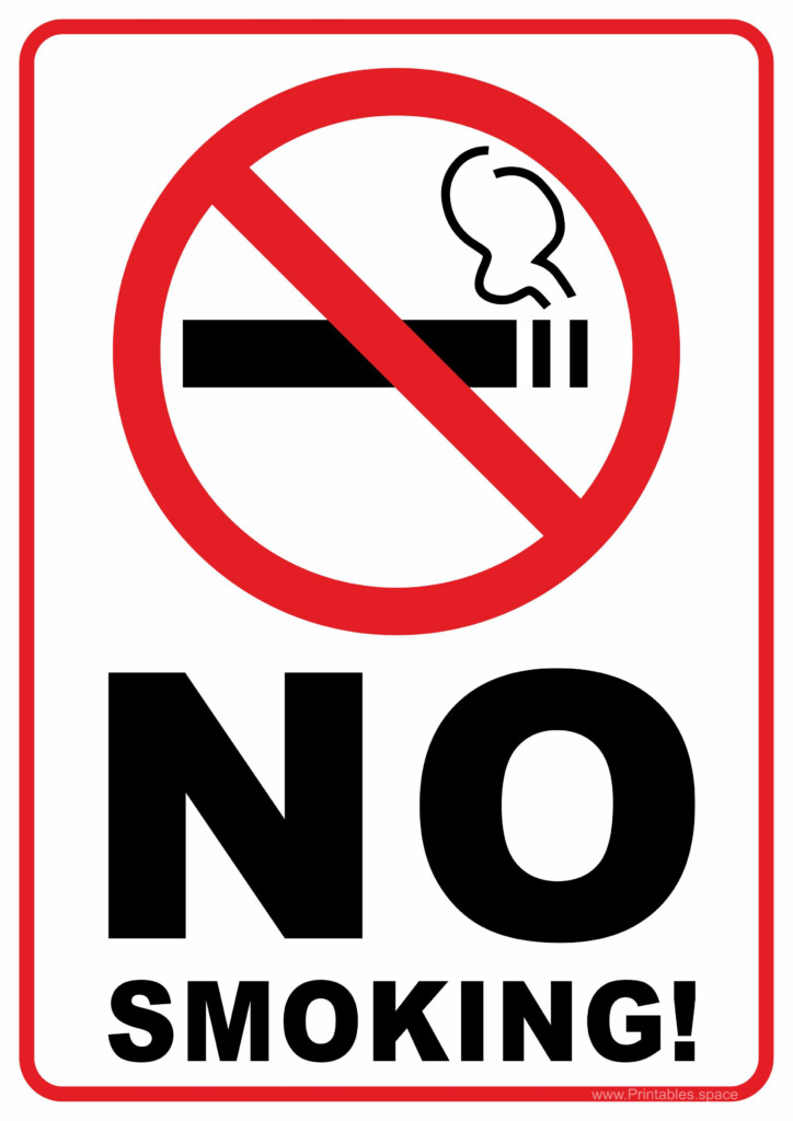 Free Printable No Smoking Signs Printable Word Searches