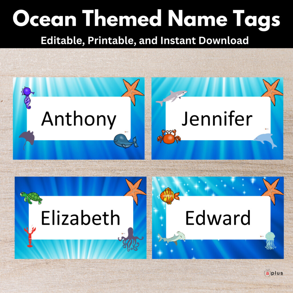 Free Printable Ocean Name Tags Download Free Printable Ocean Name Tags 