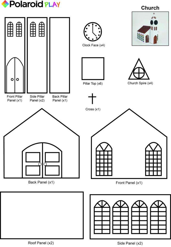 Free Printable Paper Church Template Billy Dunn