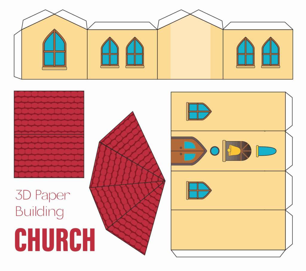 Free Printable Paper Church Template Free Templates Printable