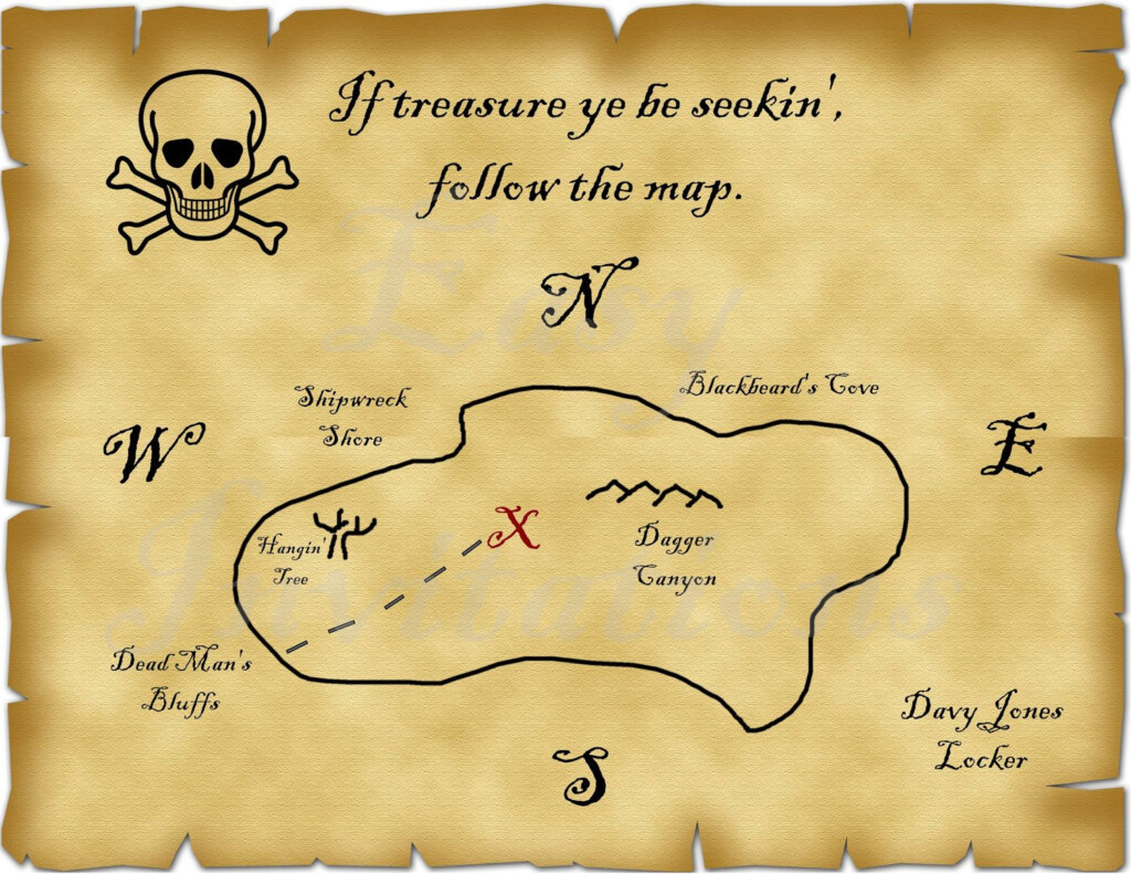 Free Printable Pirate Treasure Map For Kids