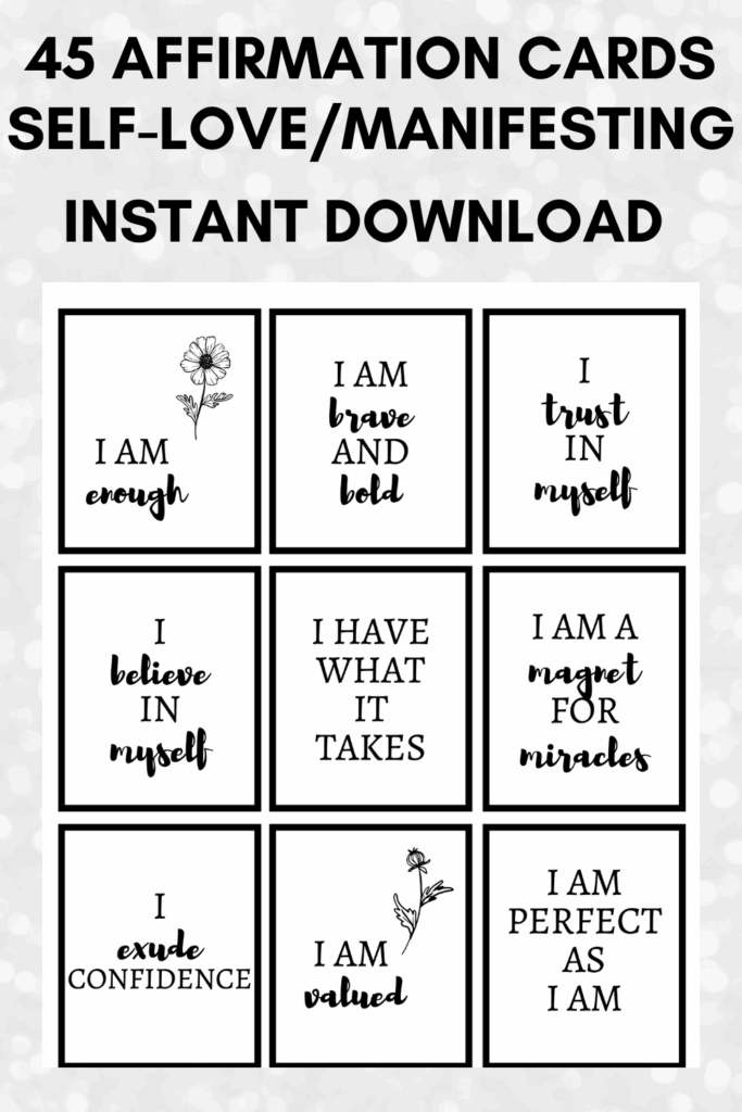 Free Printable Positive Affirmations Printable Yearly Calendar