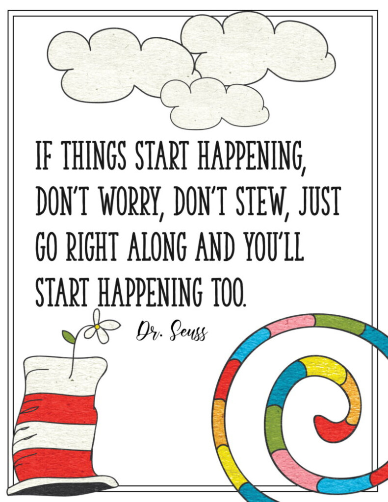 FREE Printable Posters With Dr Seuss Quotes For Kids
