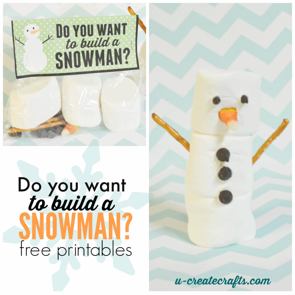 Free Printable quot Do You Want To Build A Snowman quot Craft Kits