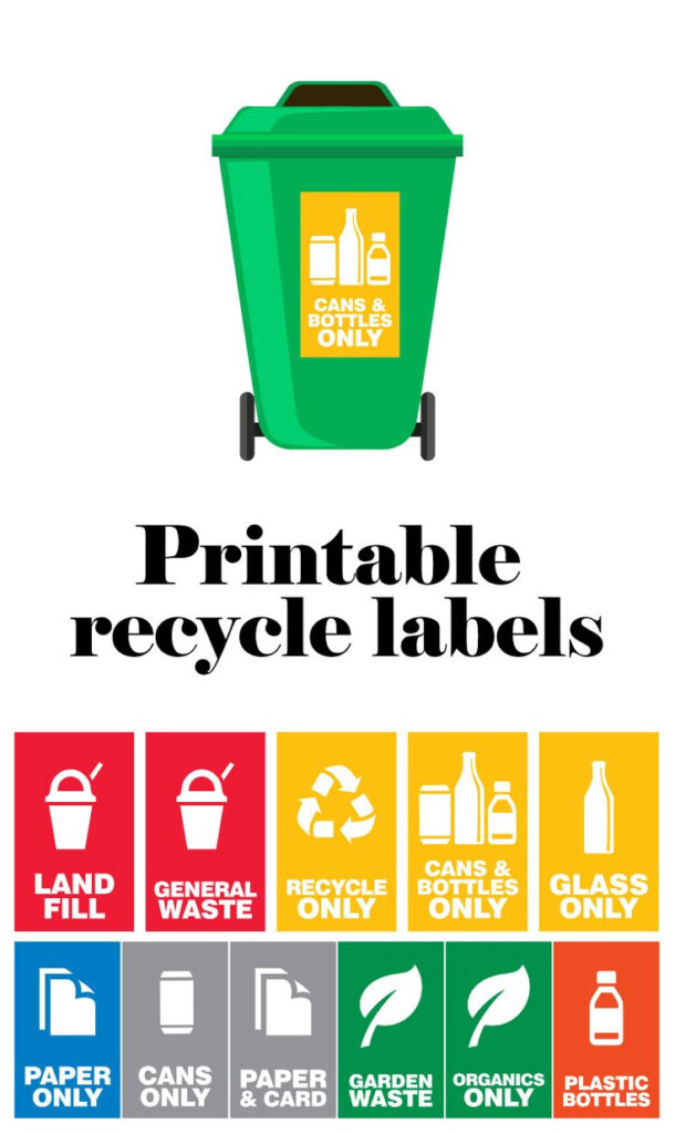Free Printable Recycling Labels For Bins