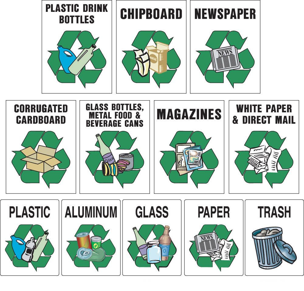 Free Printable Recycling Labels For Bins