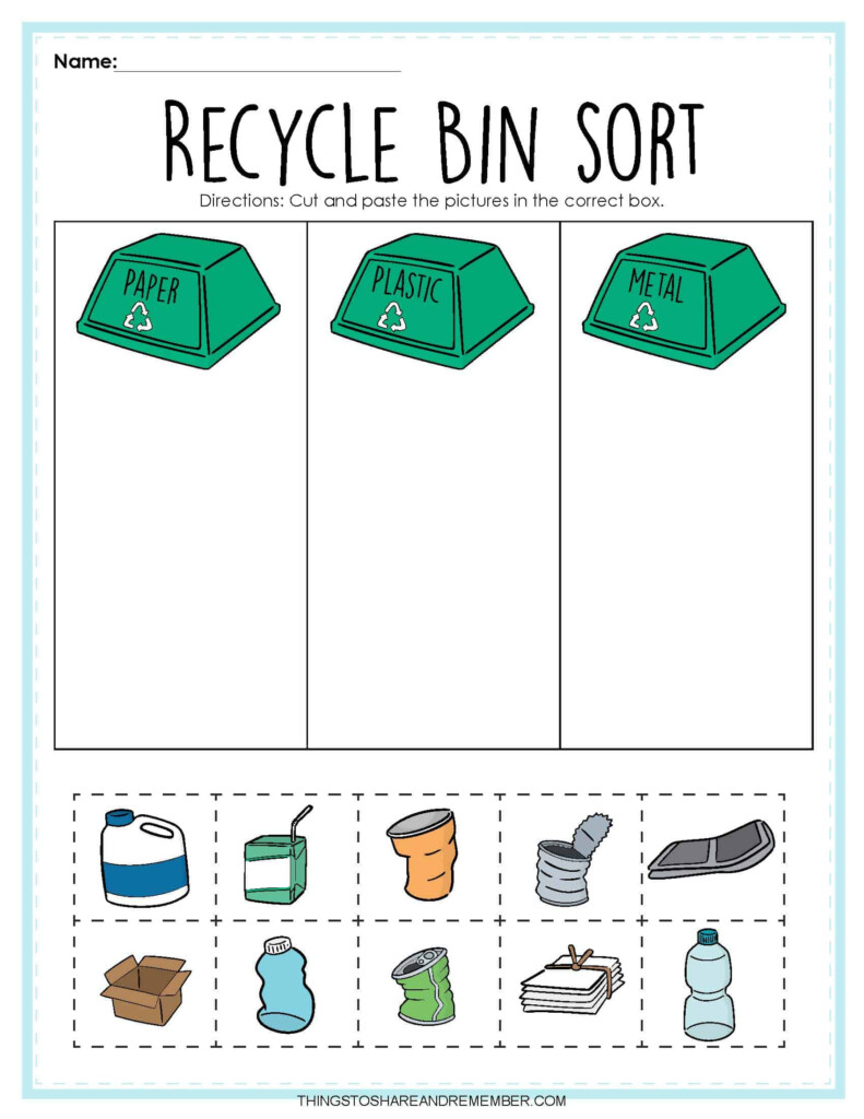 Free Printable Recycling Worksheets Free Printable Recycling 