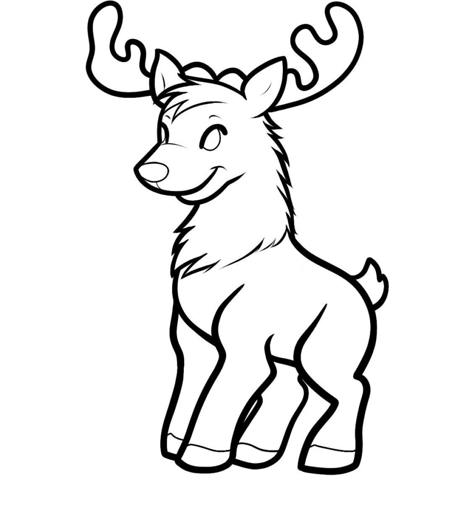 Free Printable Reindeer Coloring Pages For Kids Animal Place