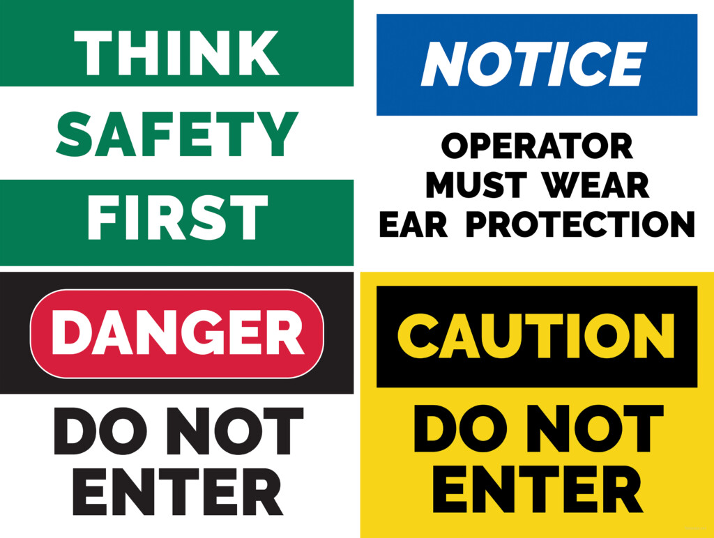 Free Printable Safety Signs Template Free Printable Templates