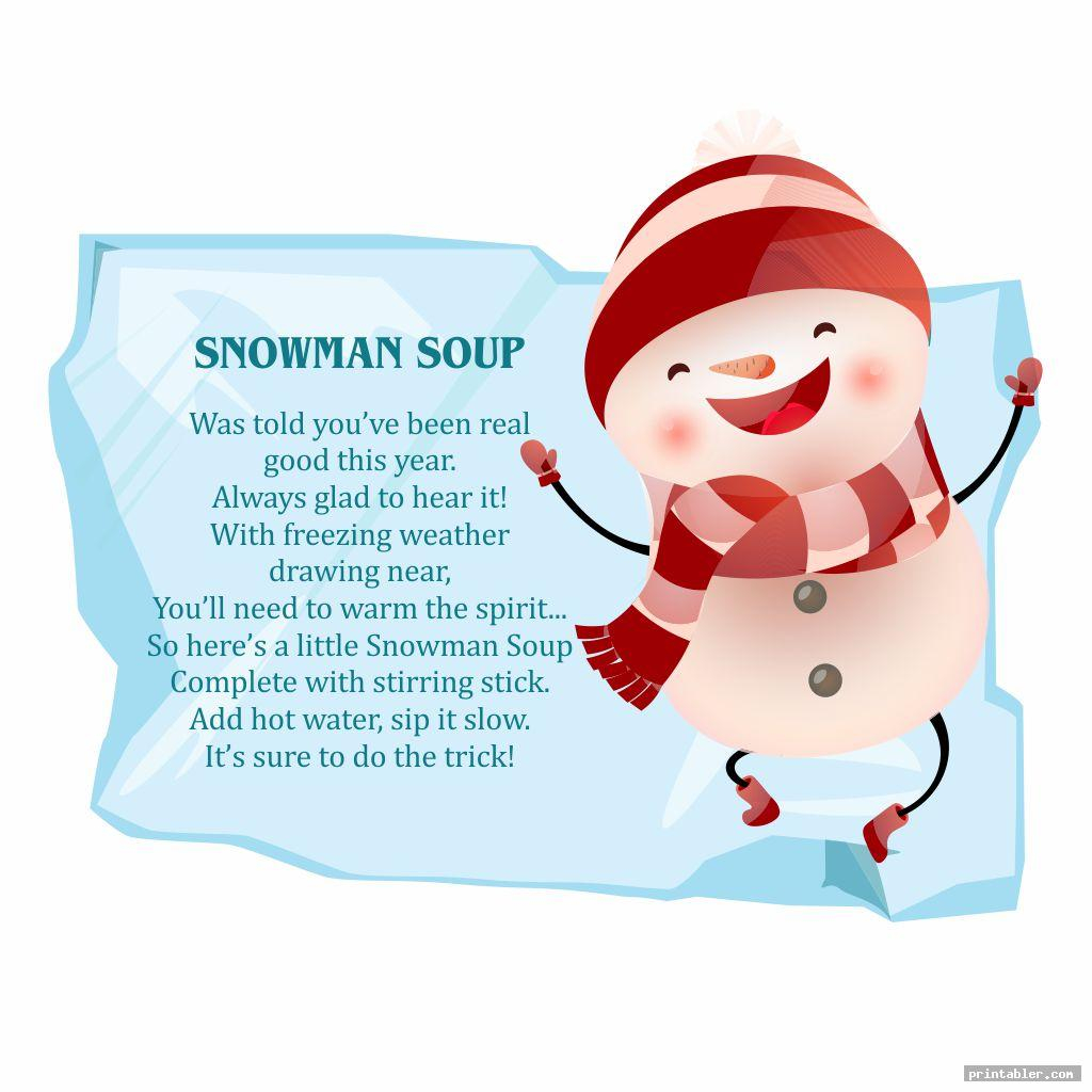 Free Printable Snowman Soup Printable Pdf Free Printable Online