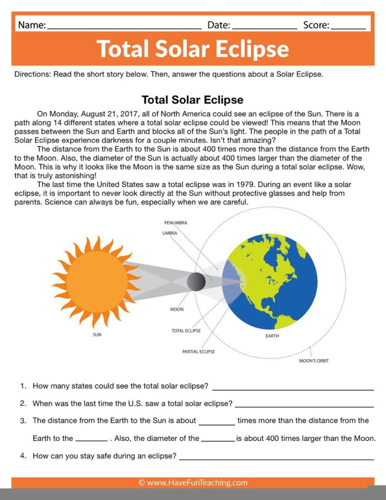 Free Printable Solar Eclipse Worksheet AlphabetWorksheetsFree