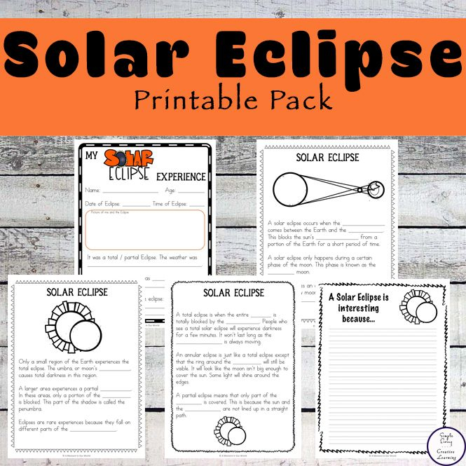 Free Printable Solar Eclipse Worksheets Printable New Year Banners