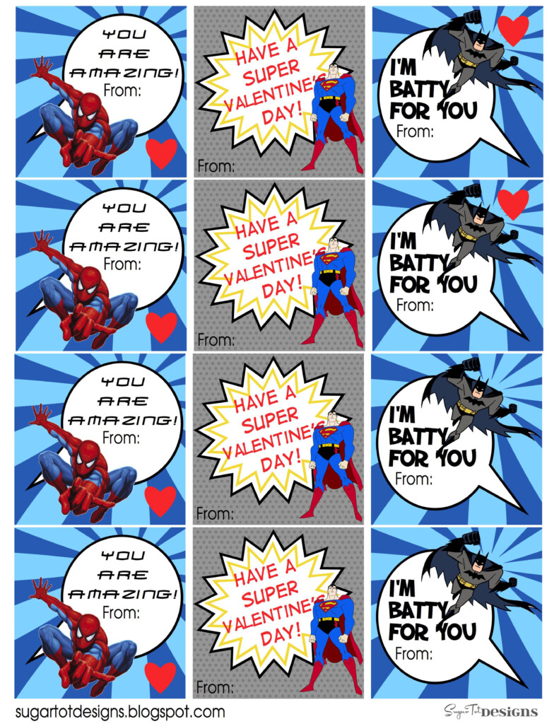 Free Printable Spiderman Valentines Day Cards Printable Word Searches