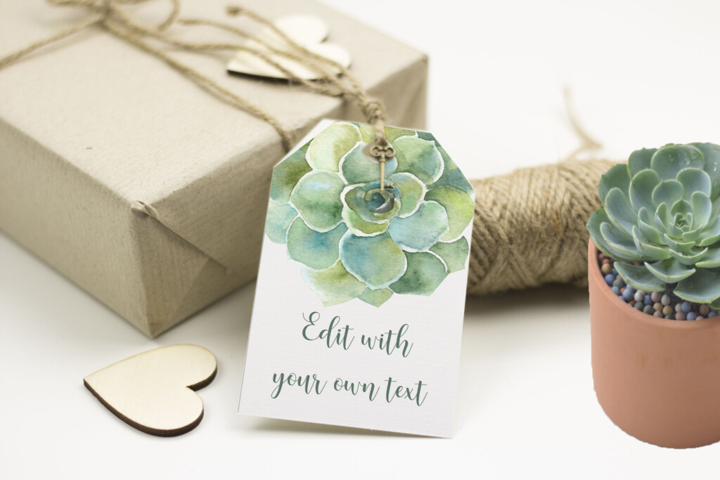 Free Printable Succulent Gift Tags Printable Calendars AT A GLANCE
