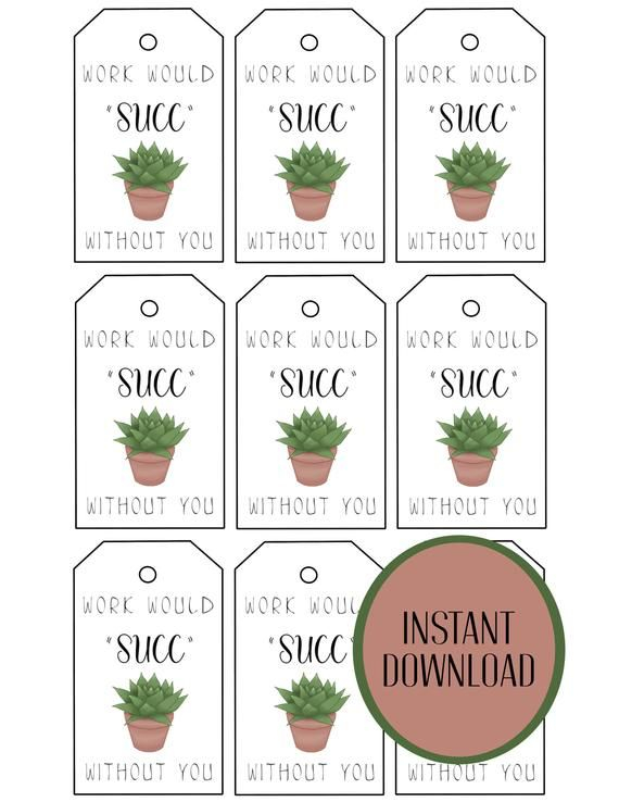Free Printable Succulent Tags