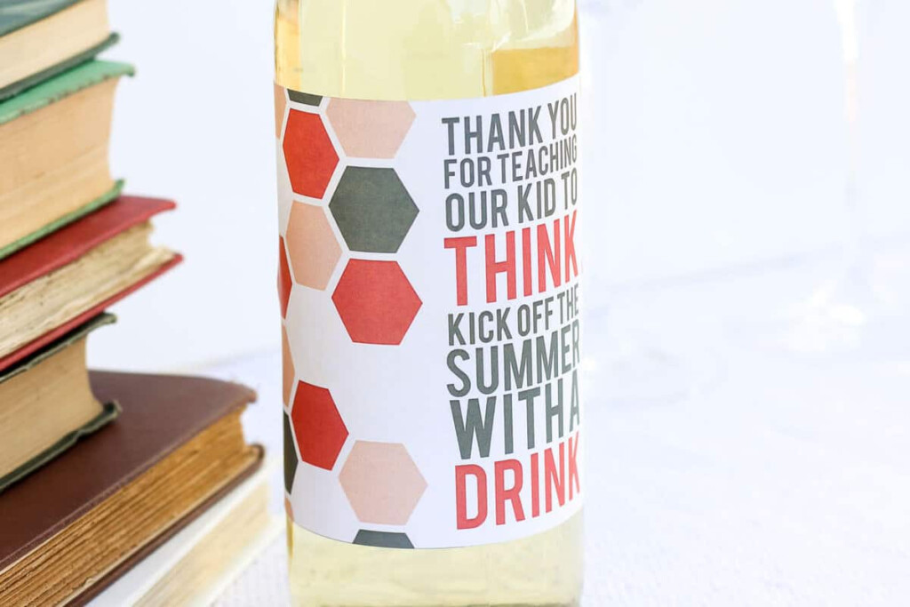 Free Printable Teacher Wine Tag