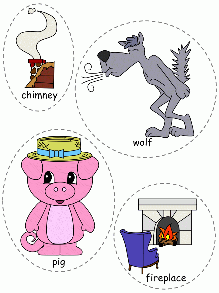 Free Printable Three Little Pigs Cut Out