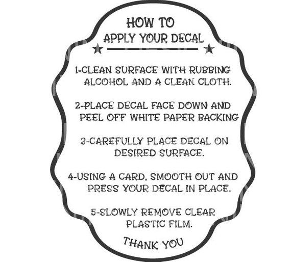 Free Printable Vinyl Decal Application Instructions Printable 