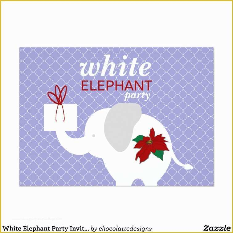 Free Printable White Elephant Invitation Template Free