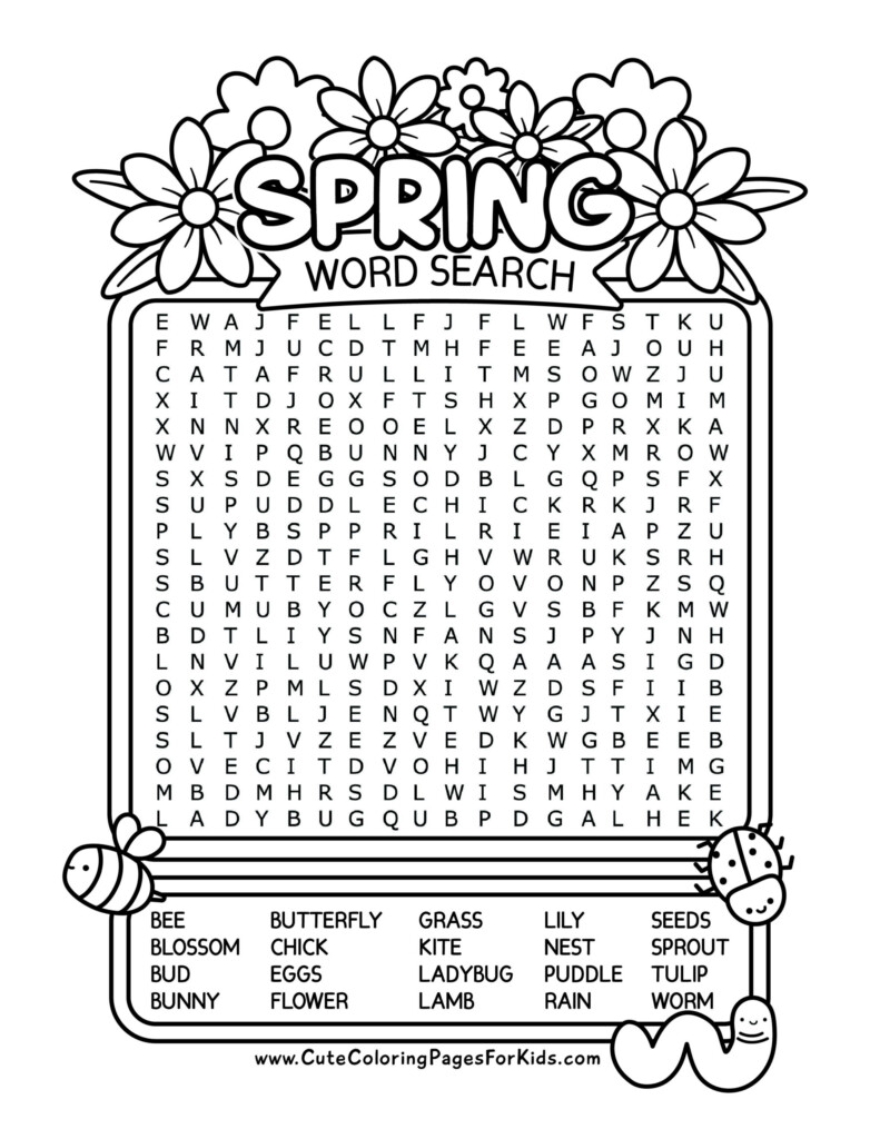 Free Printable Word Search Second Grade Download Free Printable Word 