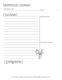 FREE Sermon Notes Templates ChurchArt Online Blog