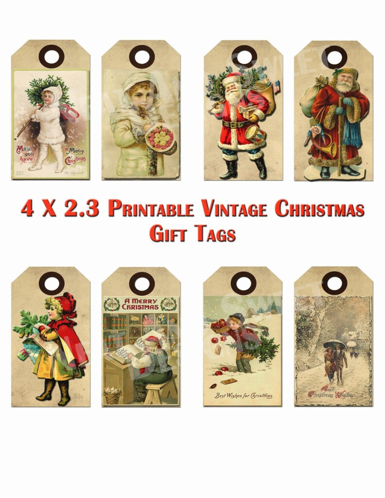 Free Vintage Printable Christmas Tags