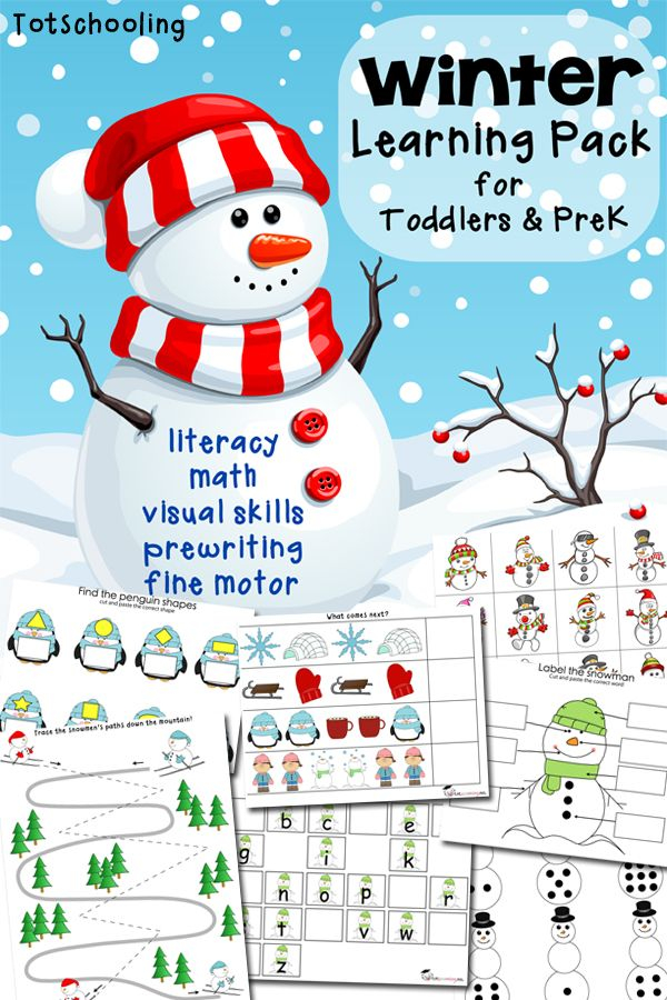 Free Winter Printable Pack For Toddlers Preschoolers Winter 