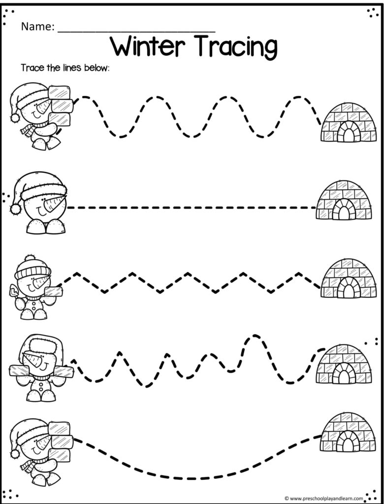 FREE Winter Worksheets For Preschoolers