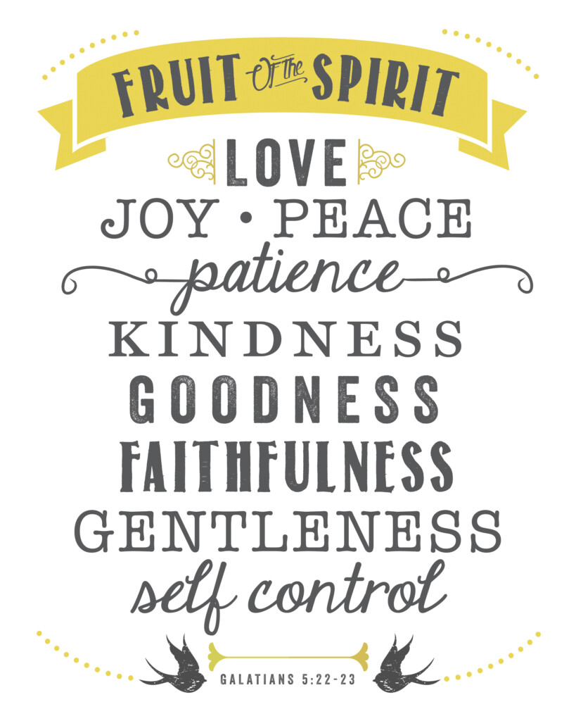 Fruits Of The Spirit Free Printable