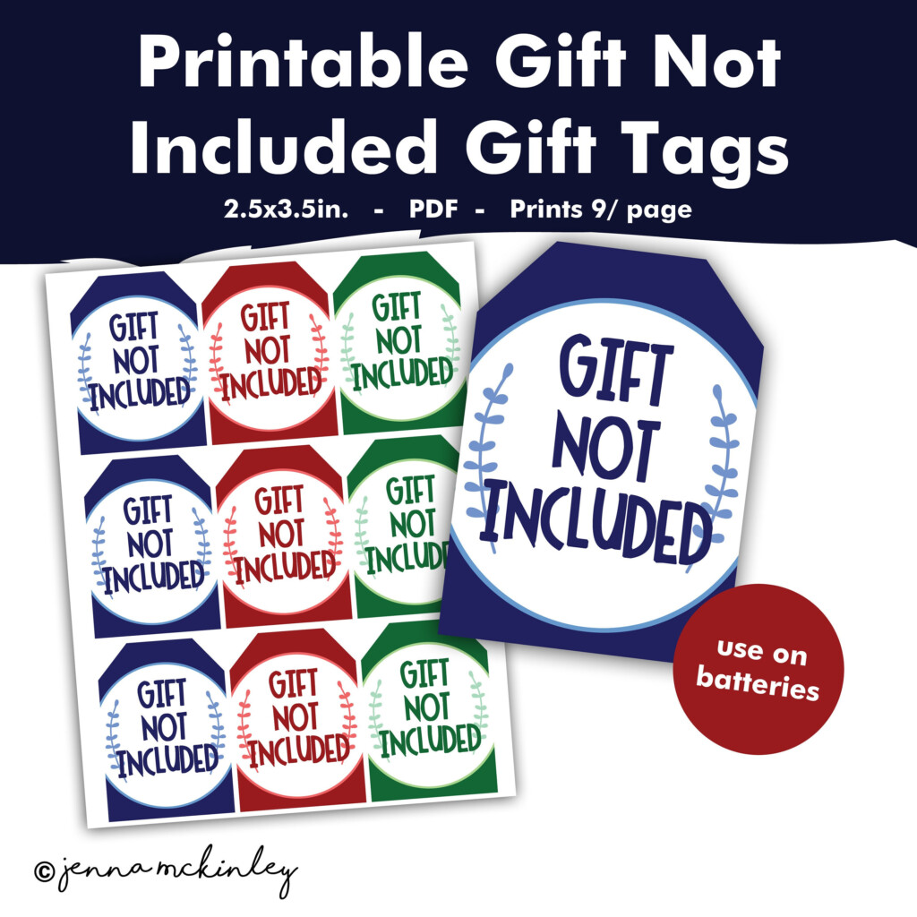 Gift Not Included Printable