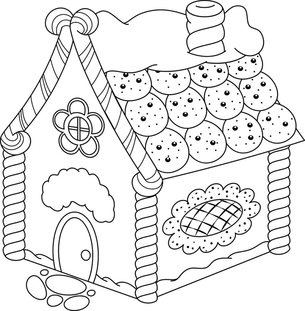 Gingerbread House Coloring Pages Printable