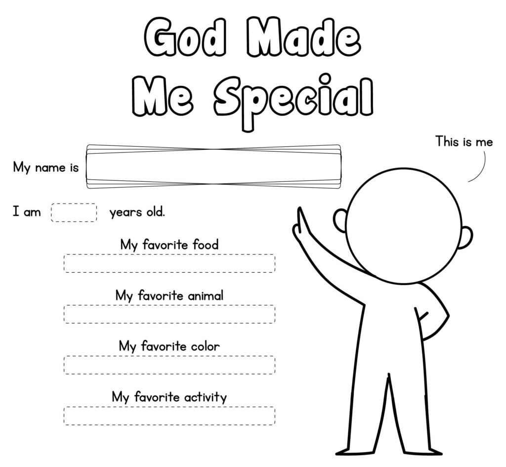 God Made Me Special Coloring Pages Printables 20 Free Pdf Printables 