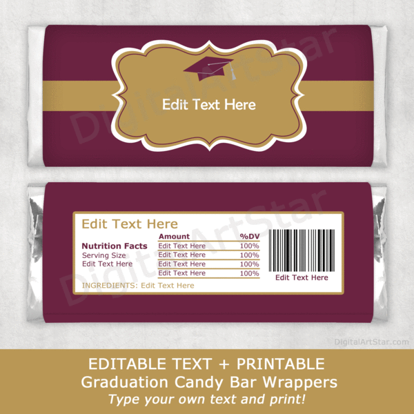 Graduation Candy Bar Wrappers Free Printable