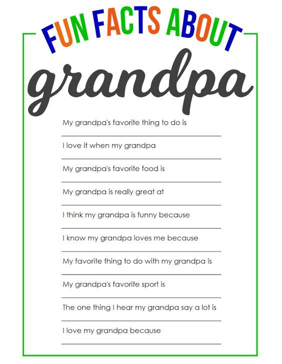 Grandpa Questionnaire Free Printable Printable And Enjoyable Learning